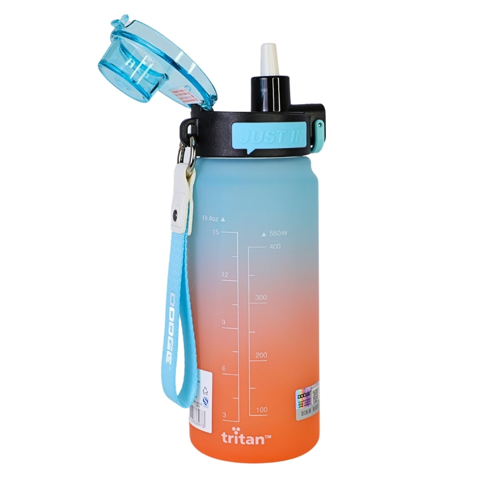 Sticla Reutilizabila, 550 ml, Gradient Albastru-Portocaliu