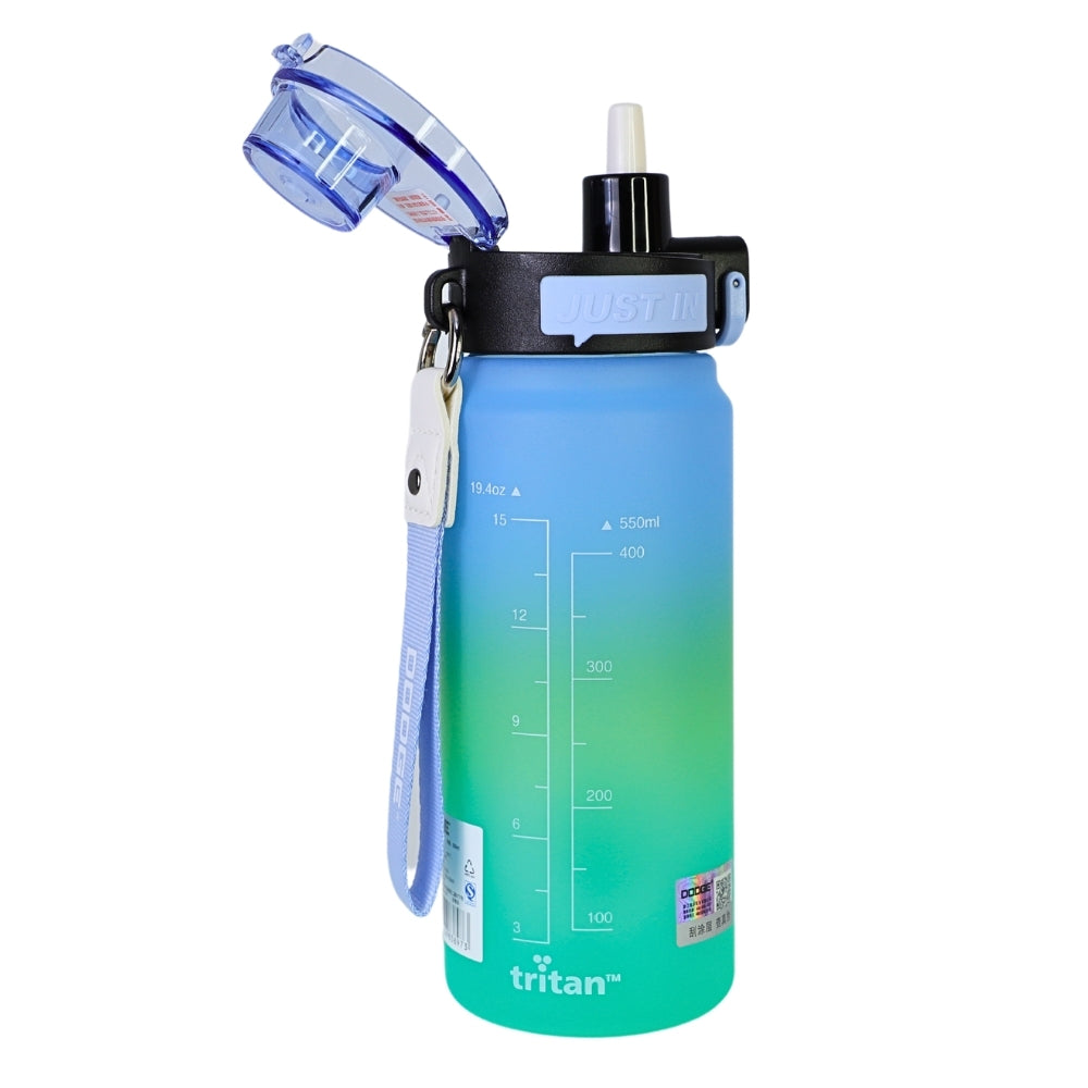 Sticla Reutilizabila, 550 ml, Gradient Albastru-Verde