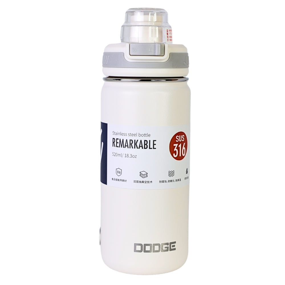 Sticla de Apa, 520 ml, Mesaj FIT, Alb