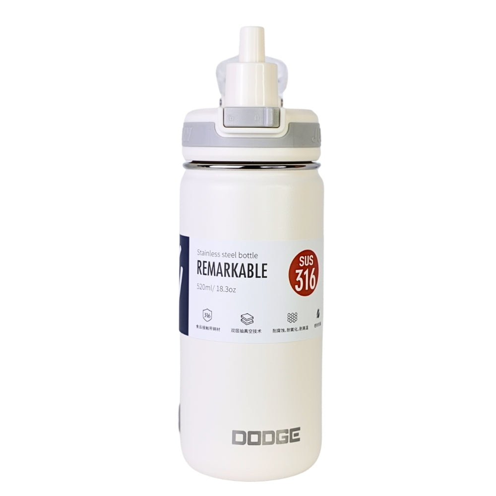 Sticla de Apa, 520 ml, Mesaj FIT, Alb