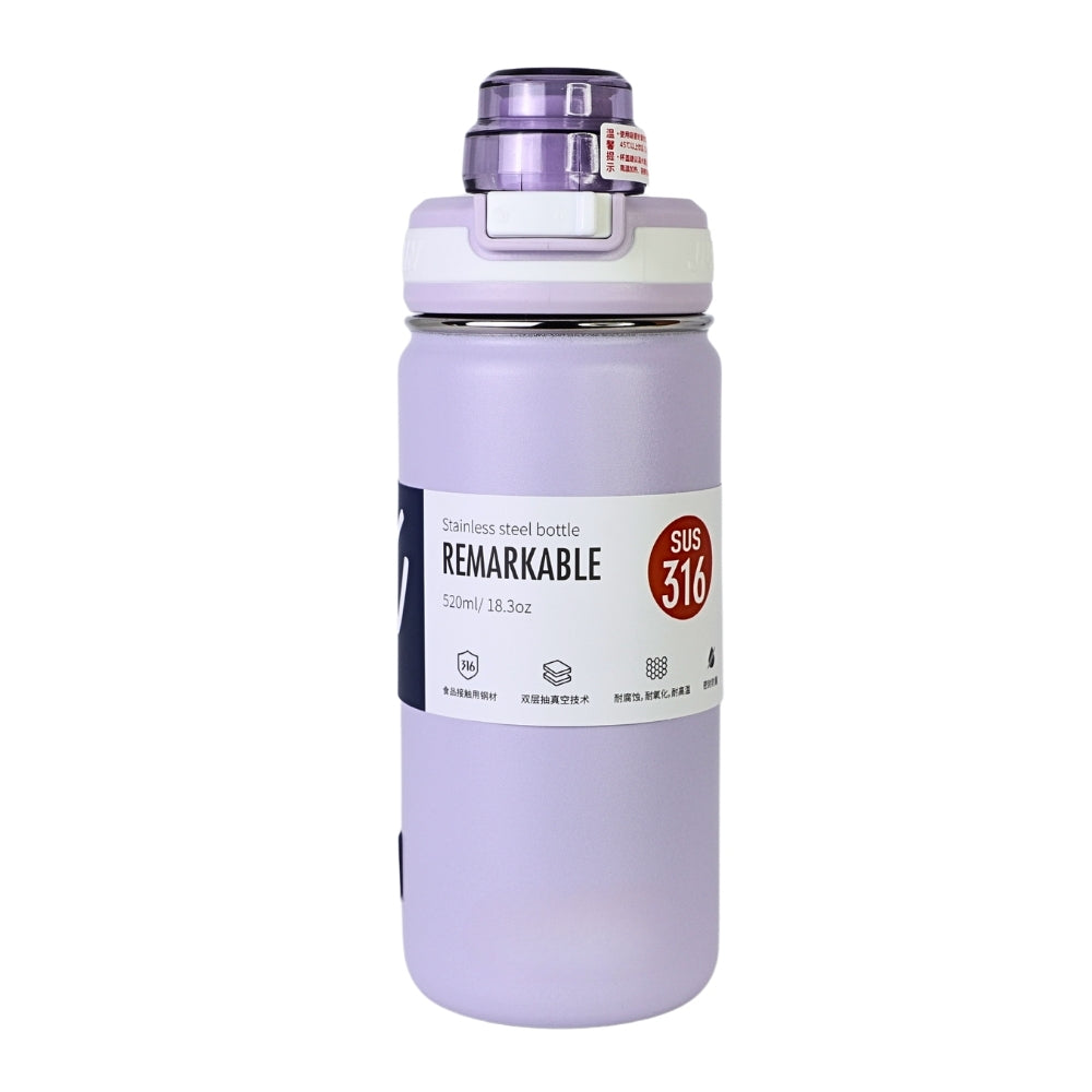 Sticla de Apa, 520 ml, Mesaj FIT, Violet
