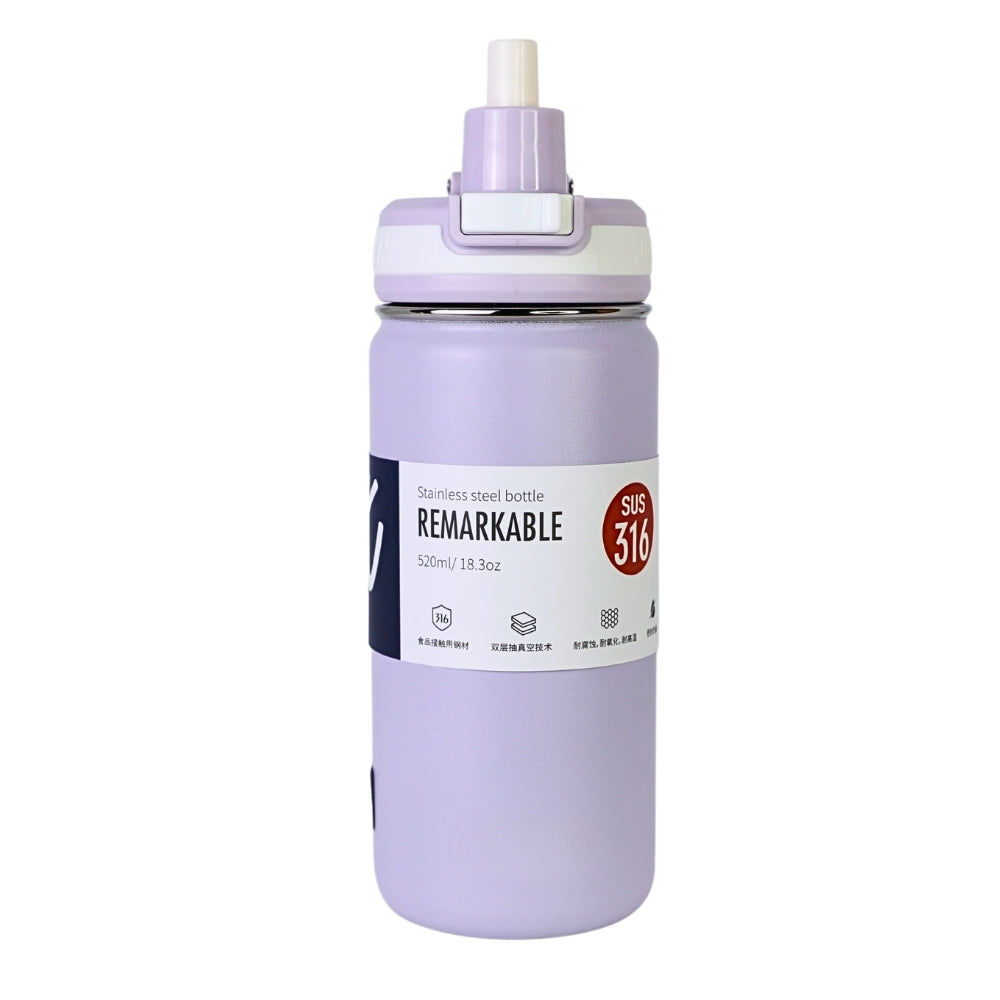Sticla de Apa, 520 ml, Mesaj FIT, Violet