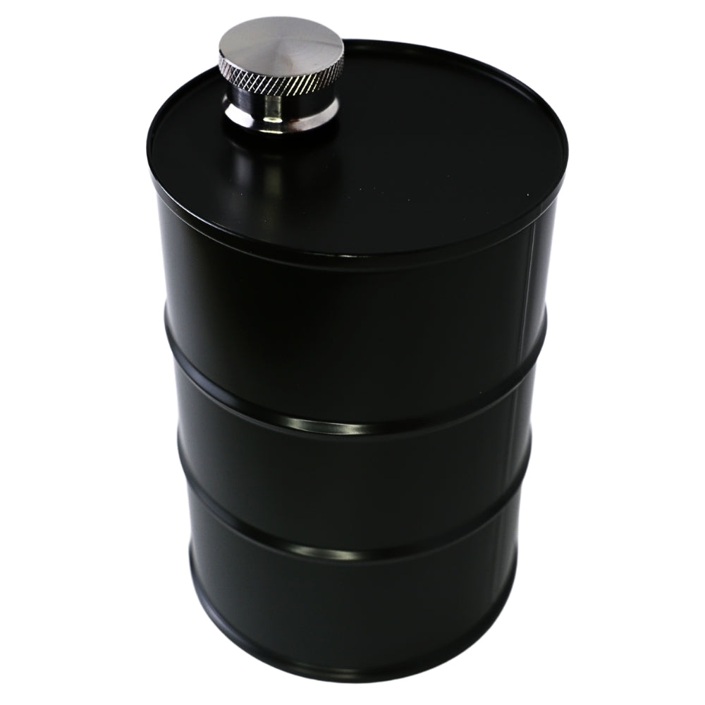 Recipient Metalic Negru Ingust cu Design Industrial, 300 ml