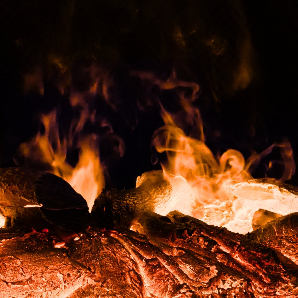 Semineu Electric Incorporabil Mediu, Negru, Flacari 3D, Design Minimalist, Telecomanda