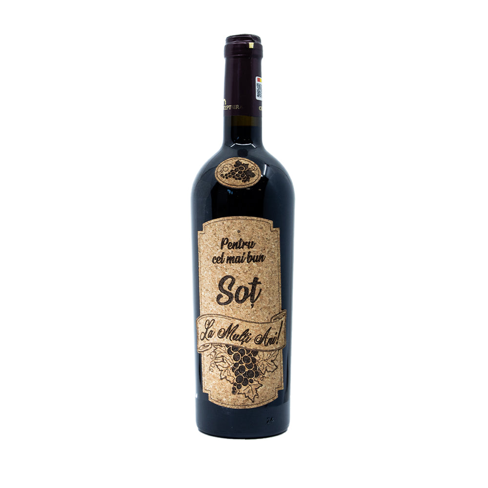 Sticla Vin Mesaj "Pentru Cel Mai Bun Sot"
