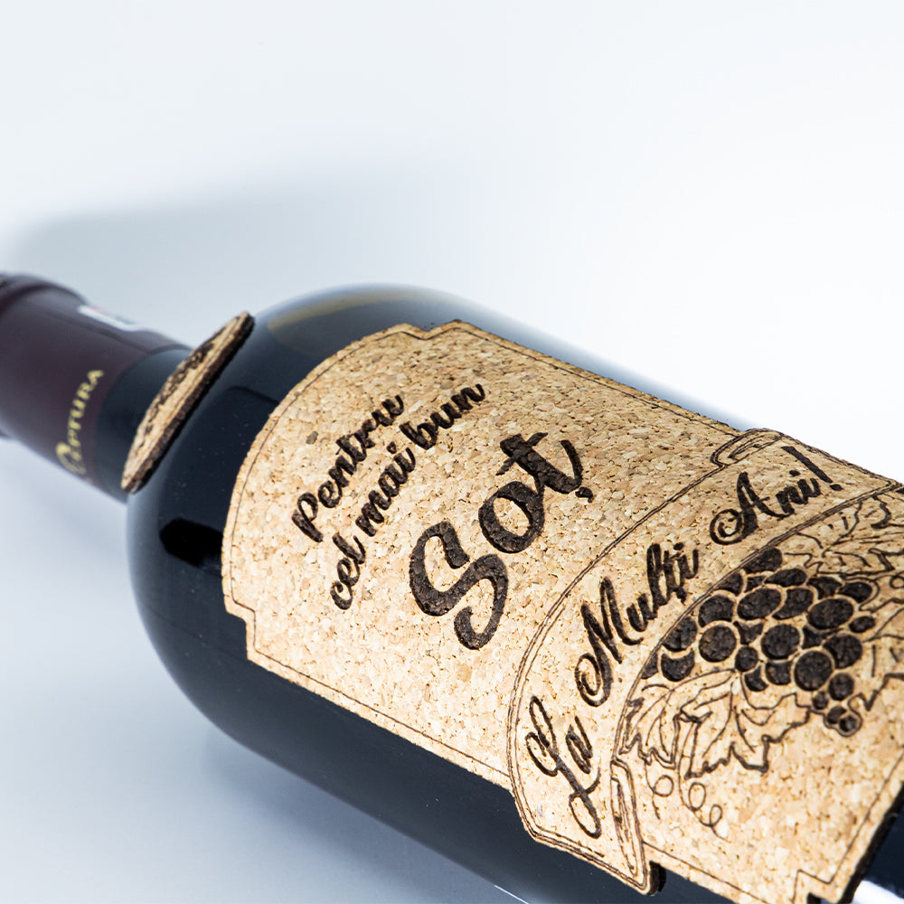 Sticla Vin Mesaj "Pentru Cel Mai Bun Sot"