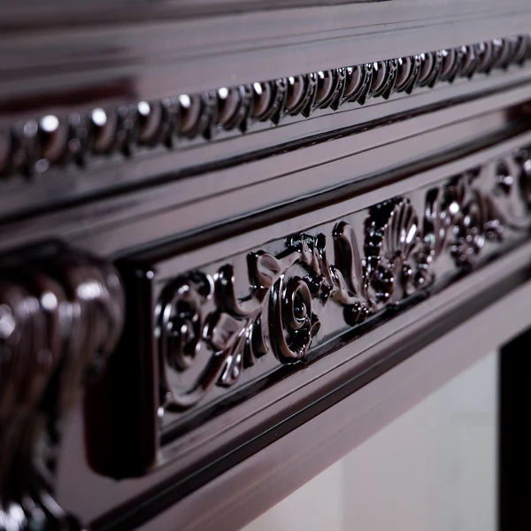 Semineu Electric din Lemn Masiv Stejar Cu Model, Telecomanda