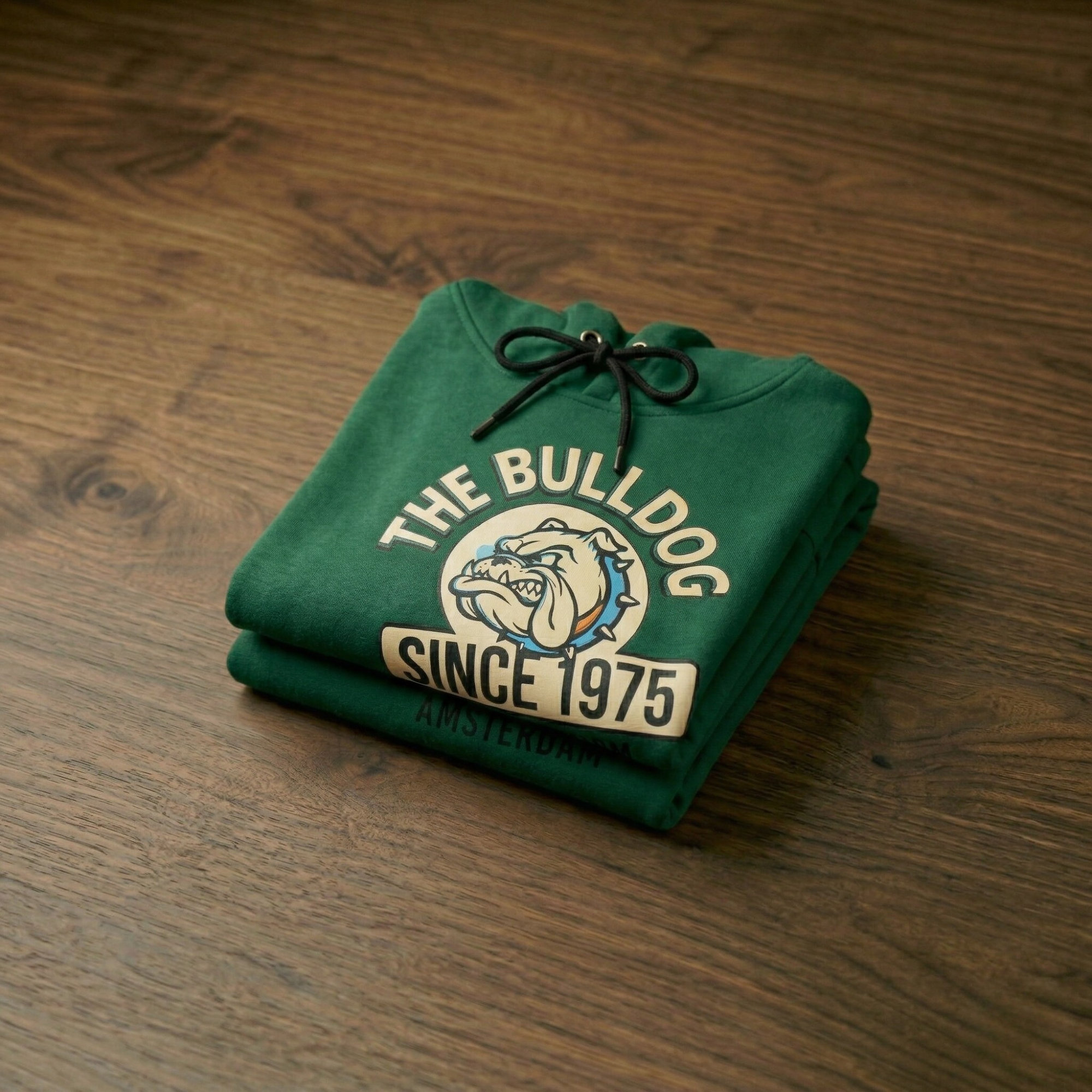 Hanorac The Bulldog Amsterdam, Marime M - Verde Since 1975