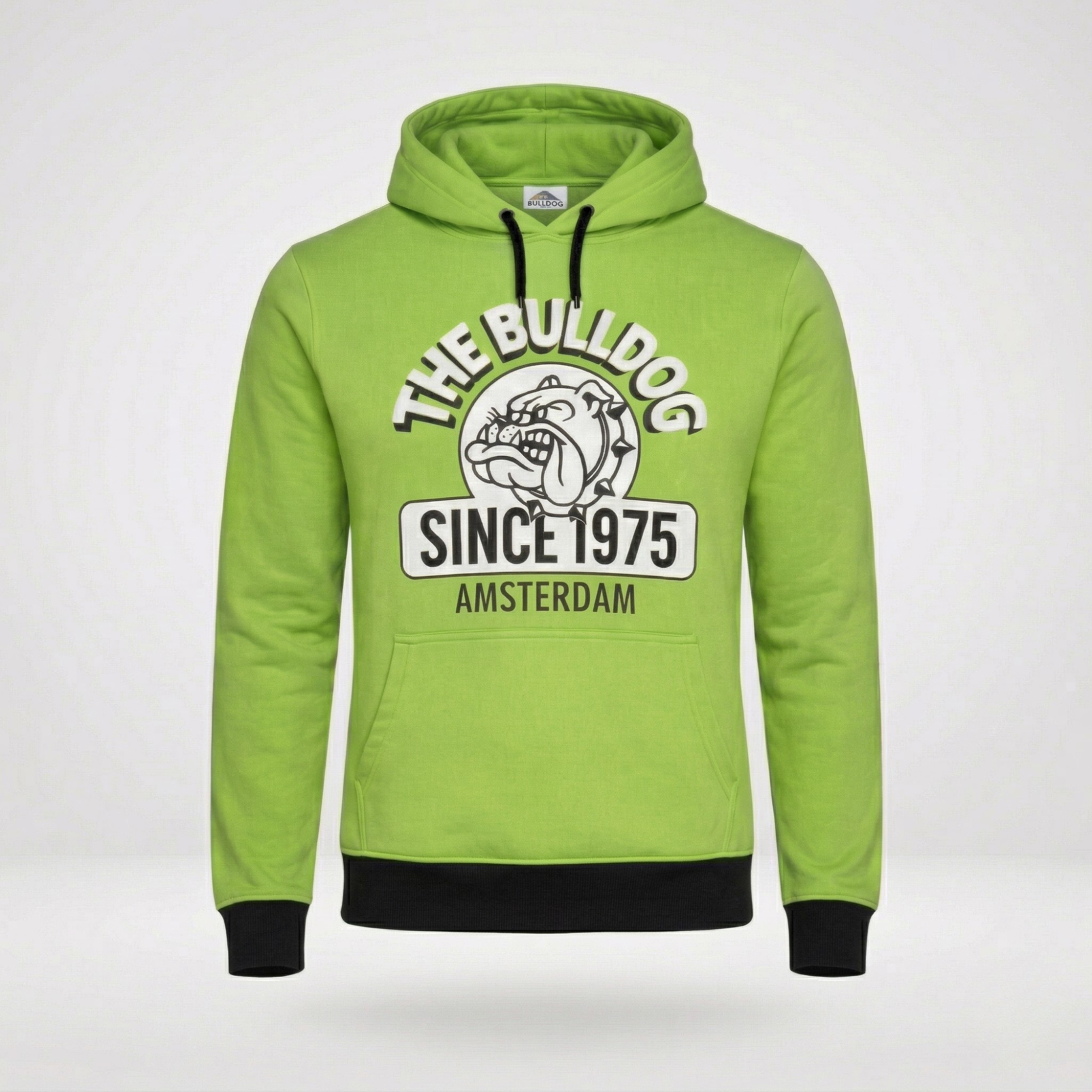 Hanorac The Bulldog Amsterdam, Marimea S - Verde Acido Since 1975