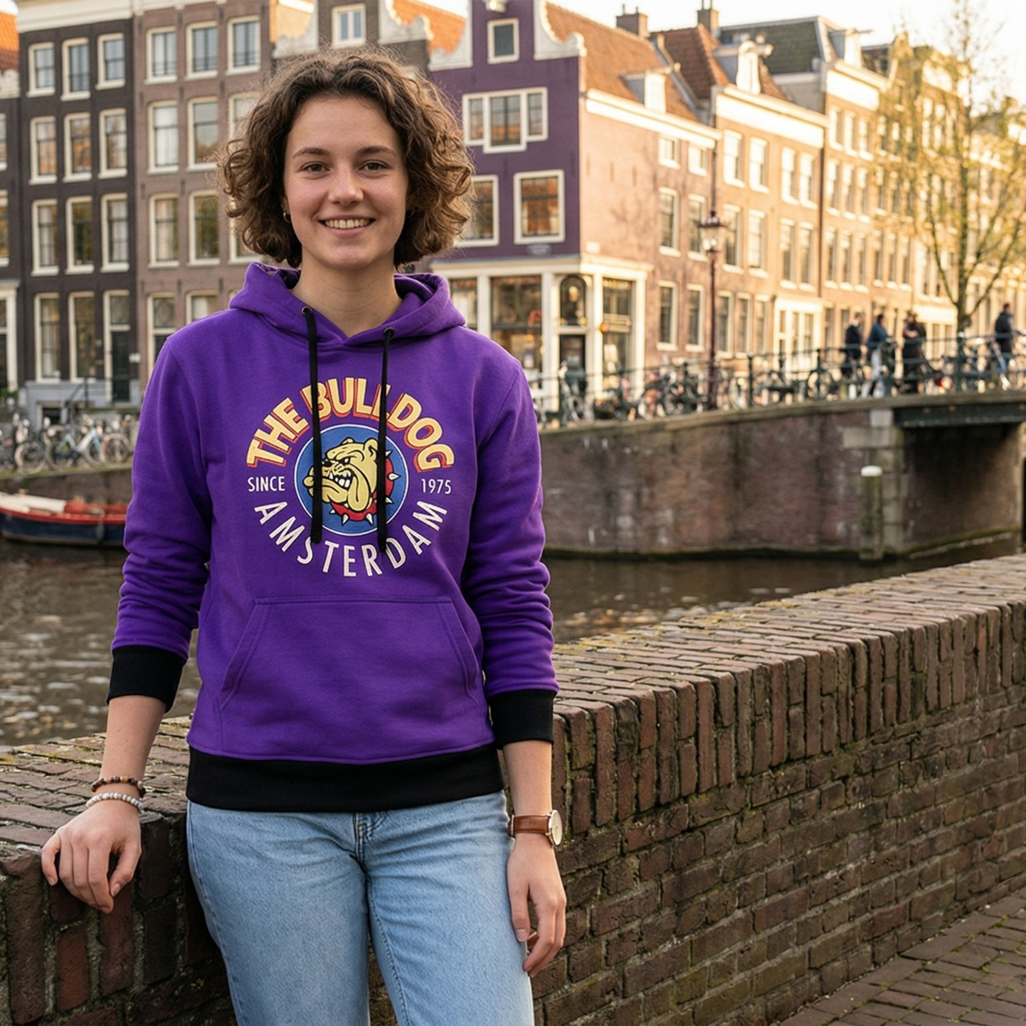 Hanorac The Bulldog Amsterdam, Marime M - Viola Since 1975