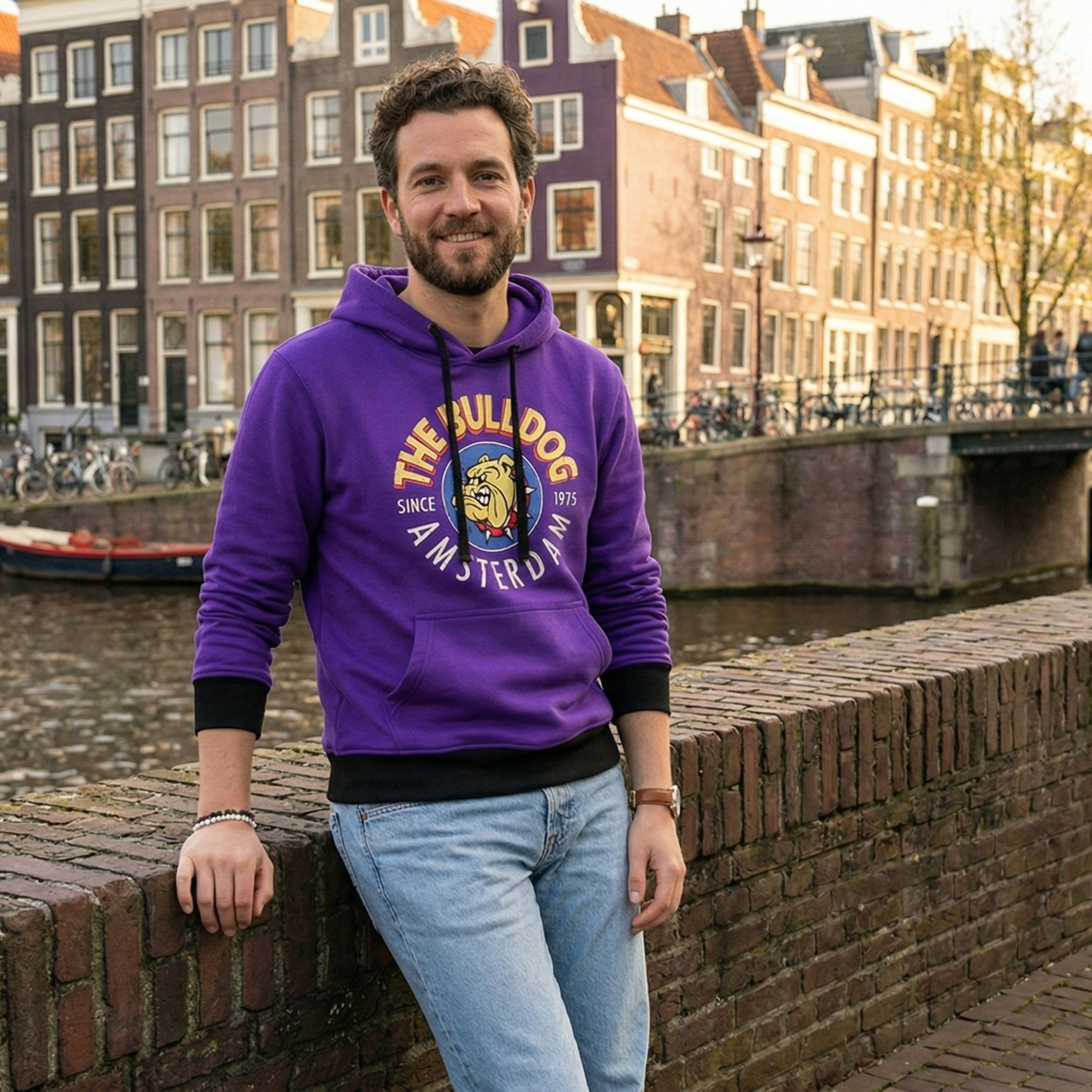 Hanorac The Bulldog Amsterdam, Marime M - Viola Since 1975