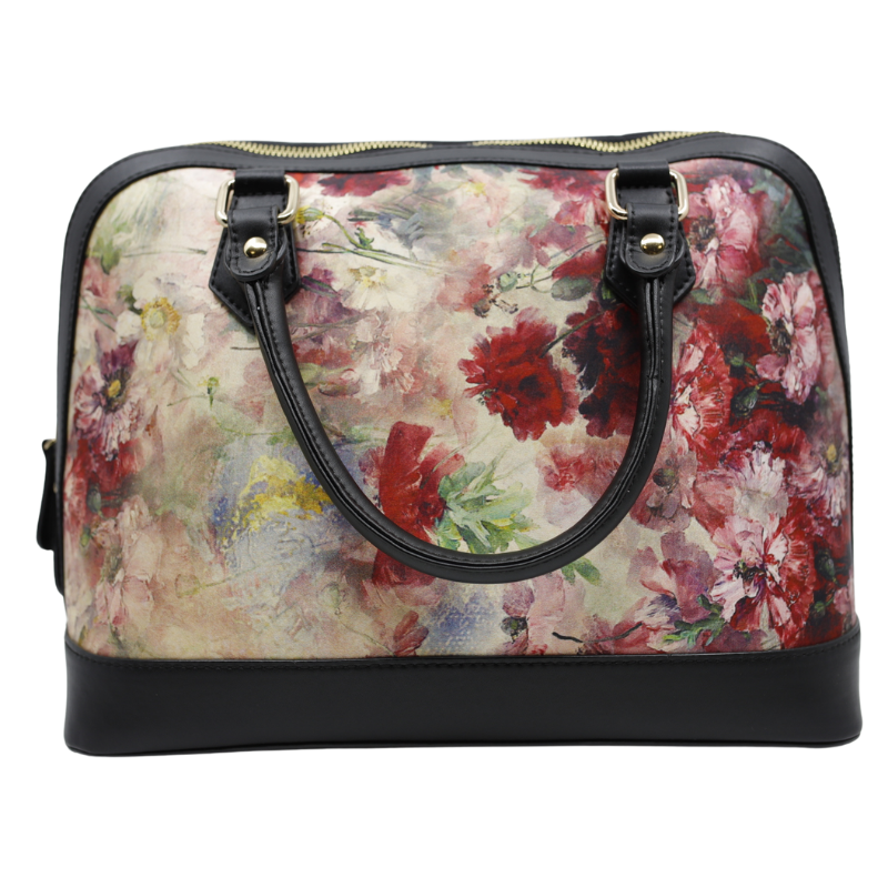 Geanta Dama de Mana din Matase Naturala cu Piele Ecologica, Diverse Modele