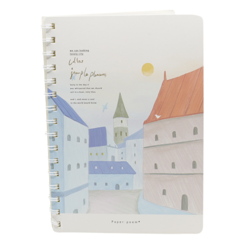 Agenda A5 Nedatata cu Spirala si Coperta din Carton, Diverse Modele