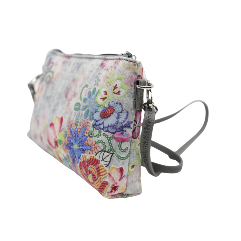 Geanta Dama de Umar/Mana din Piele Ecologica cu Material Textil, Imprimeu Floral