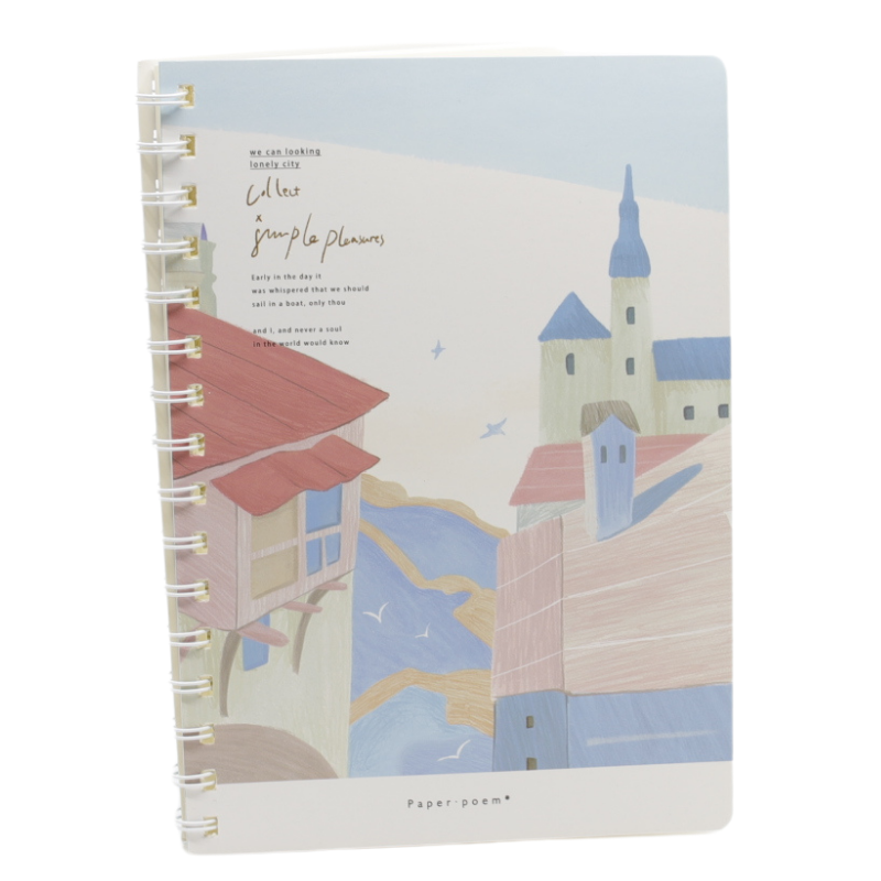 Agenda A5 Nedatata cu Spirala si Coperta din Carton, Diverse Modele