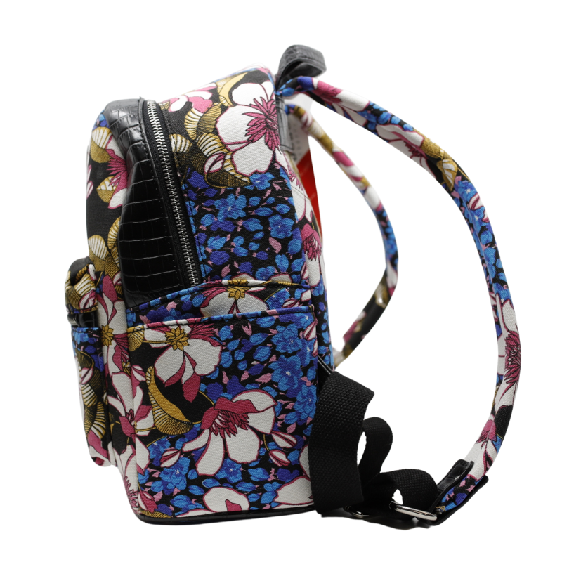 Rucsac Dama din Material Textil si Piele Ecologica, Imprimeu Floral