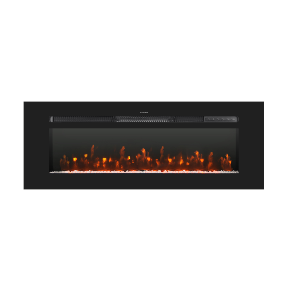 Semineu Electric Incorporabil de Perete cu Sunet, WI-FI incorporat, 7 culori si 5 nivele de intensitate a flacarilor (YF-4802WERB-I)