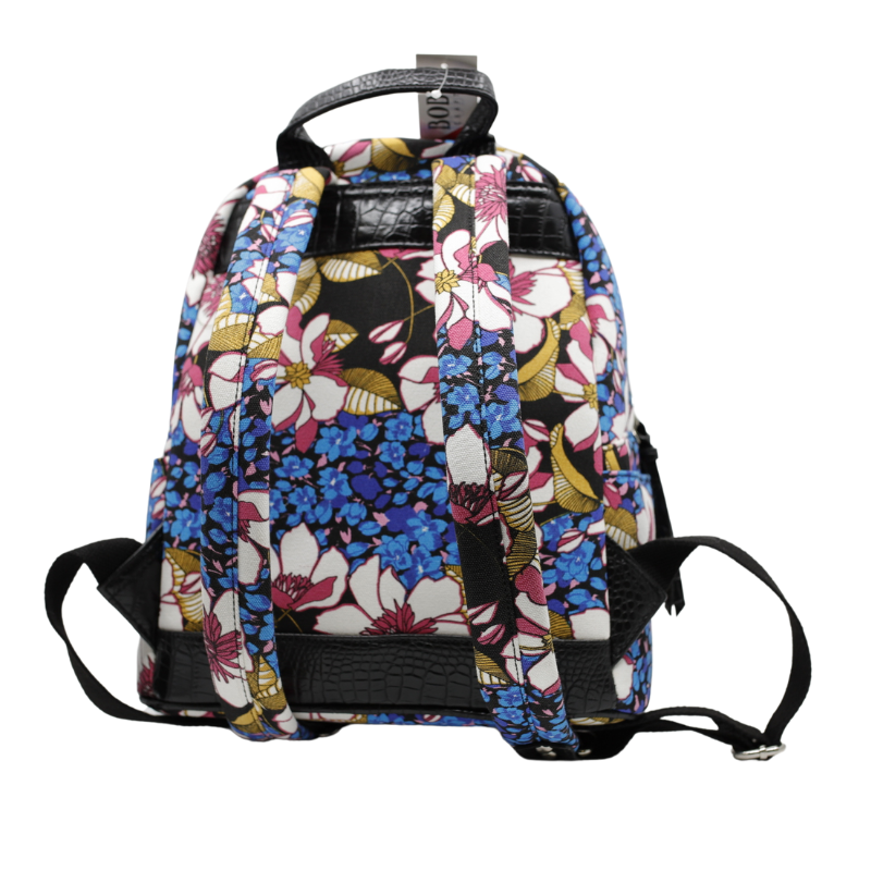 Rucsac Dama din Material Textil si Piele Ecologica, Imprimeu Floral