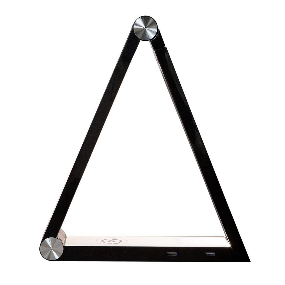 Lampa LED de Birou, Incarcare Wireless Smartphone, Panou Touch cu 5 Nivele de Selectare a Luminii si 2 Porturi USB