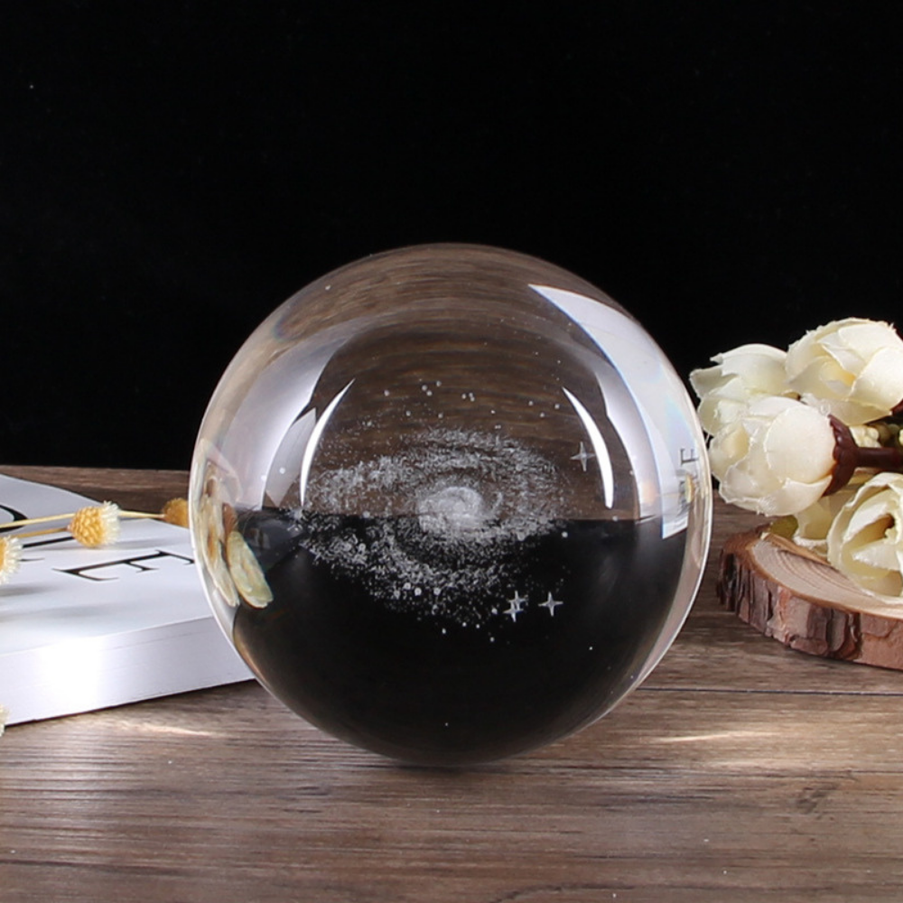 Boxa Bluetooth Portabila, tip Glob Cristal, cu Lumini LED