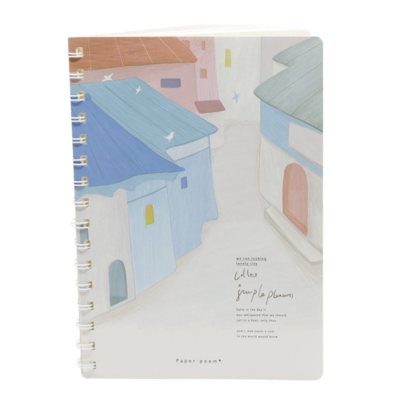 Agenda A5 Nedatata cu Spirala si Coperta din Carton, Diverse Modele