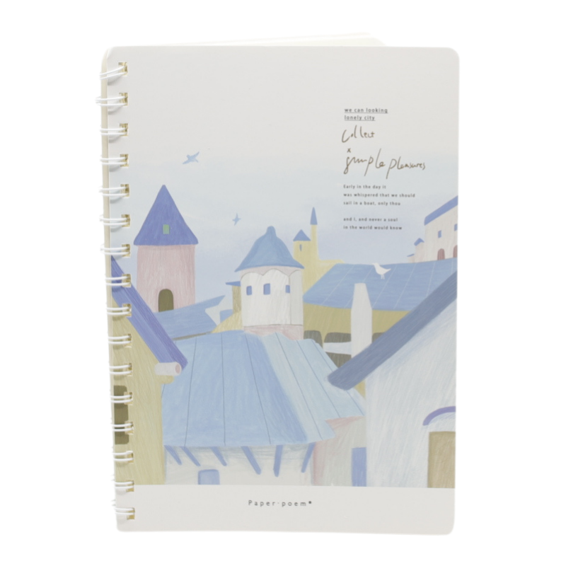 Agenda A5 Nedatata cu Spirala si Coperta din Carton, Diverse Modele