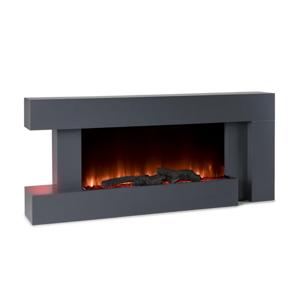 Semineu Electric Gri cu Sunet, WI-FI incorporat, 7 culori si 5 nivele de intensitate a flacarilor (5202WERA)