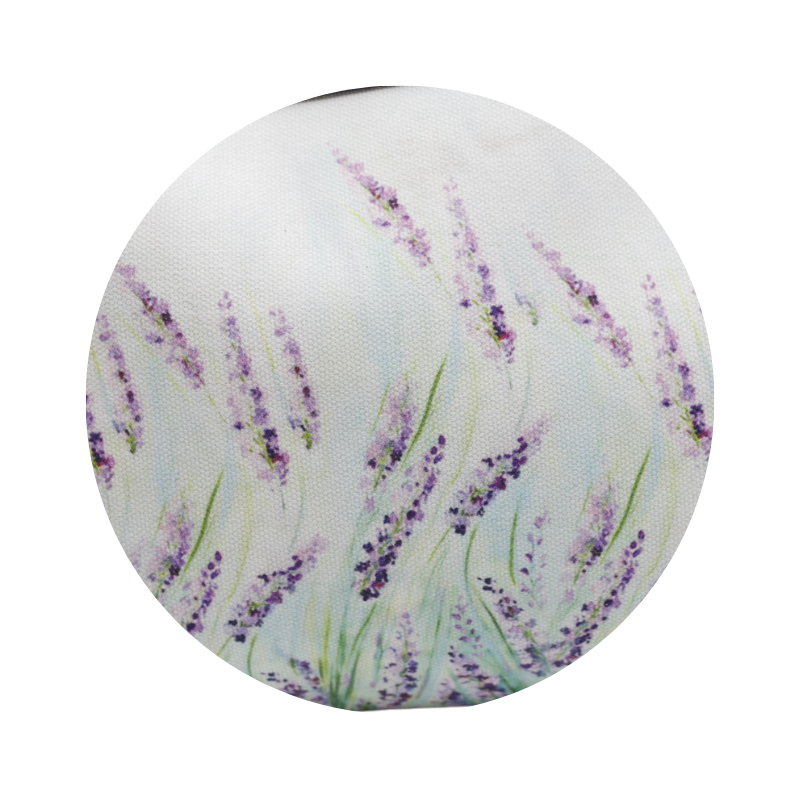 Geanta Dama de Umar din Piele Ecologica cu Material Textil, Imprimeu Lavanda