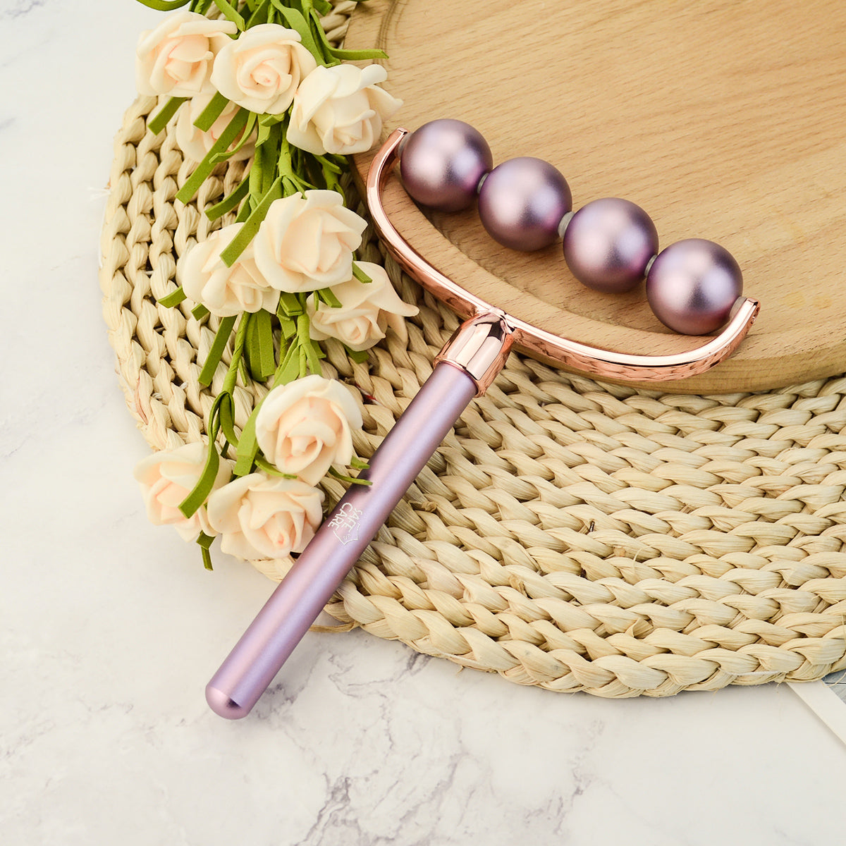 Roller cu Corp Metalic din Aluminiu pentru Masaj Corporal cu 4 Bile