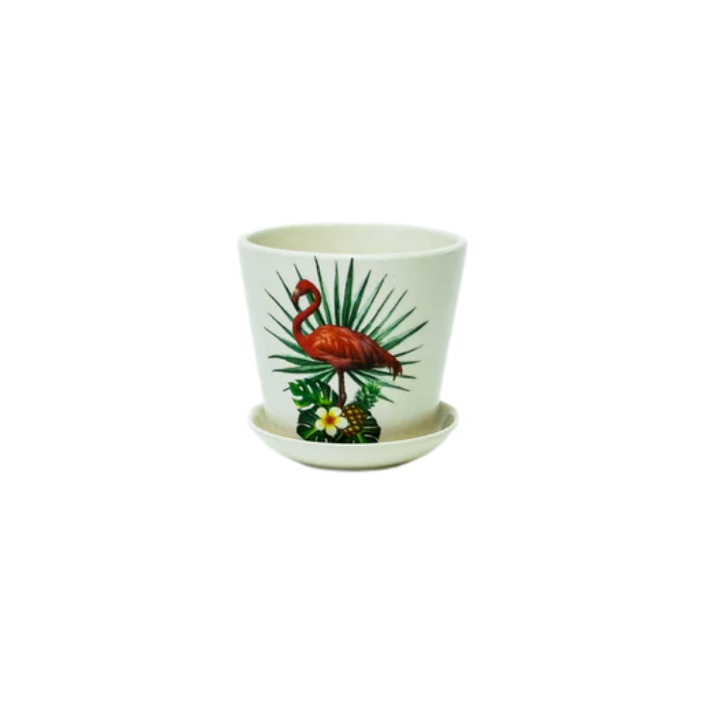 Ghiveci Ceramica Flamingo, 9.5cm