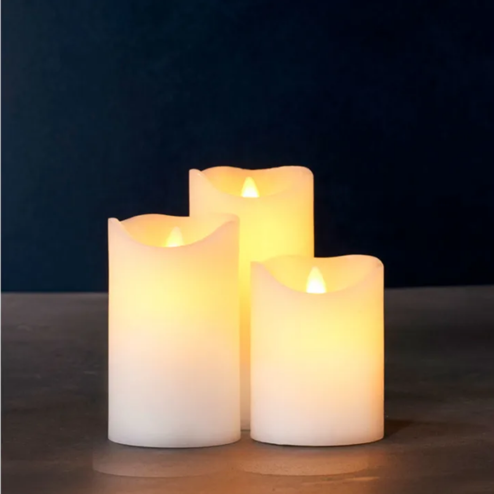 Set 3 Lumanari Led 13 Culori cu Telecomanda si Timer