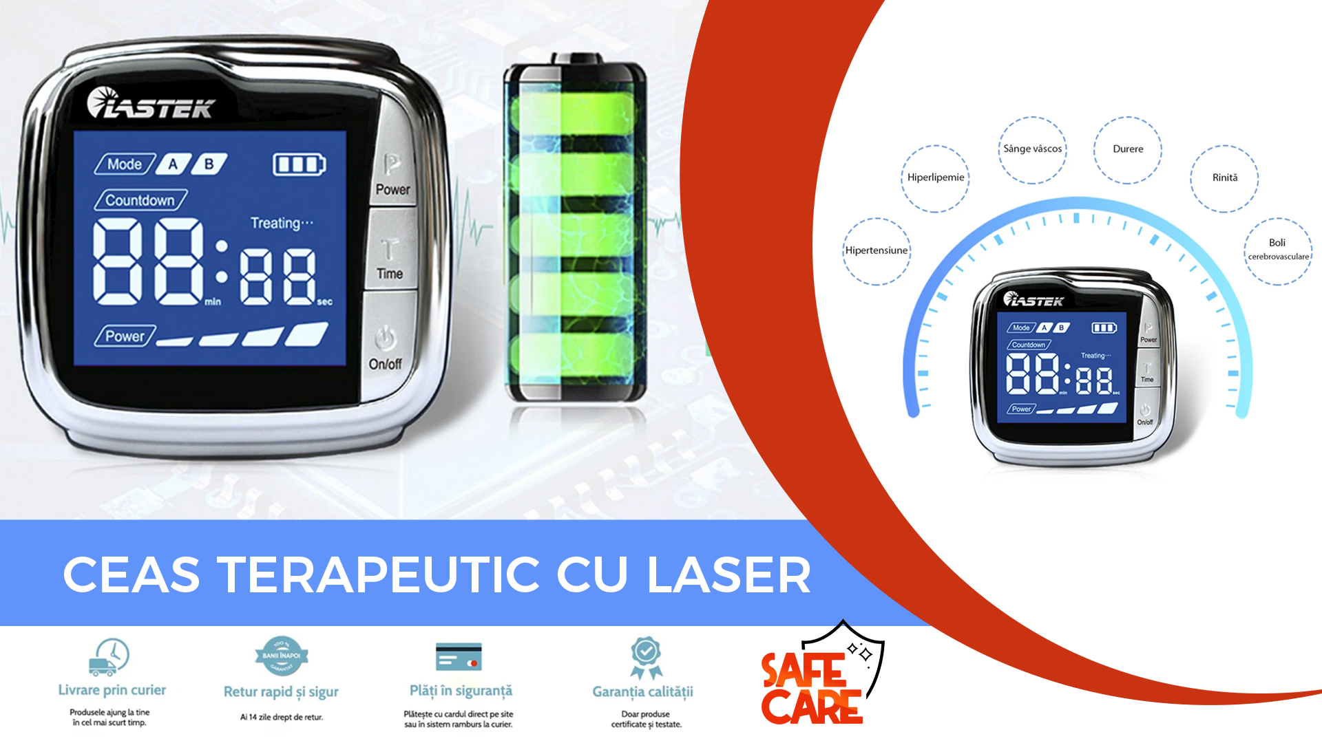 Ceas Terapeutic cu Laser (10 diode)