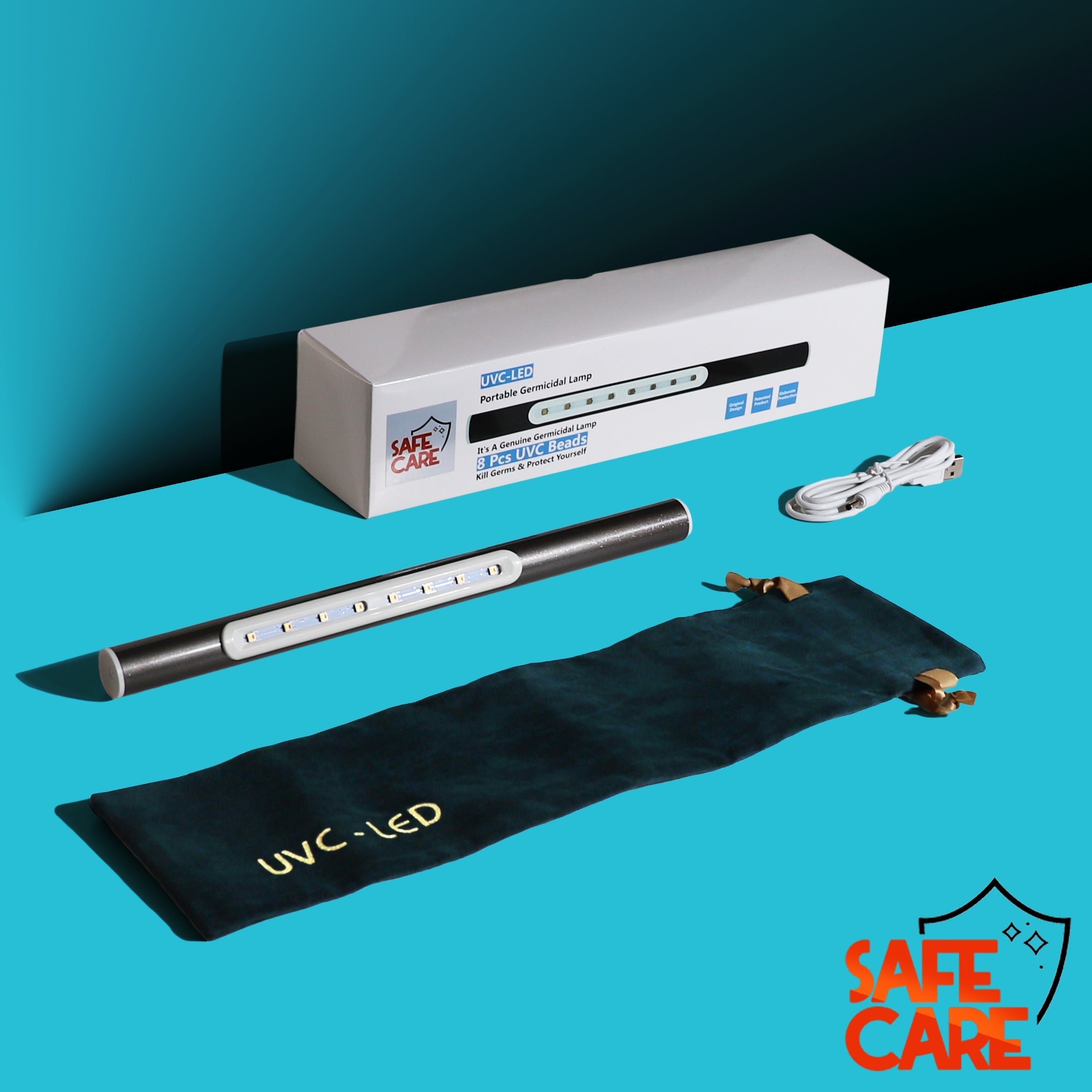 Lampa UVC Stick fara Ozon, pentru Dezinfectie, din Aluminiu, Potrivita pentru Calatorii - Safecare