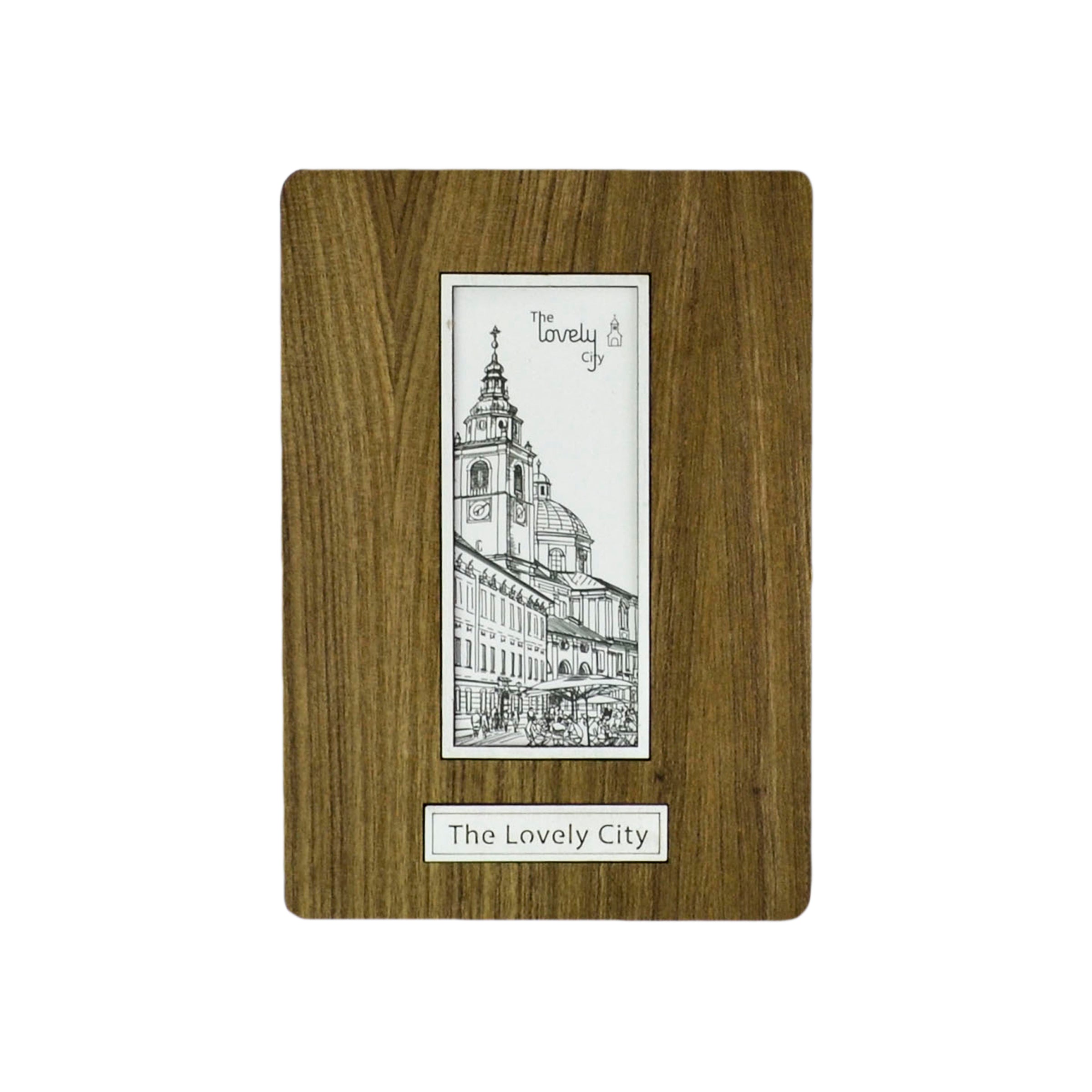 Agenda cu coperta din lemn The Lovely City