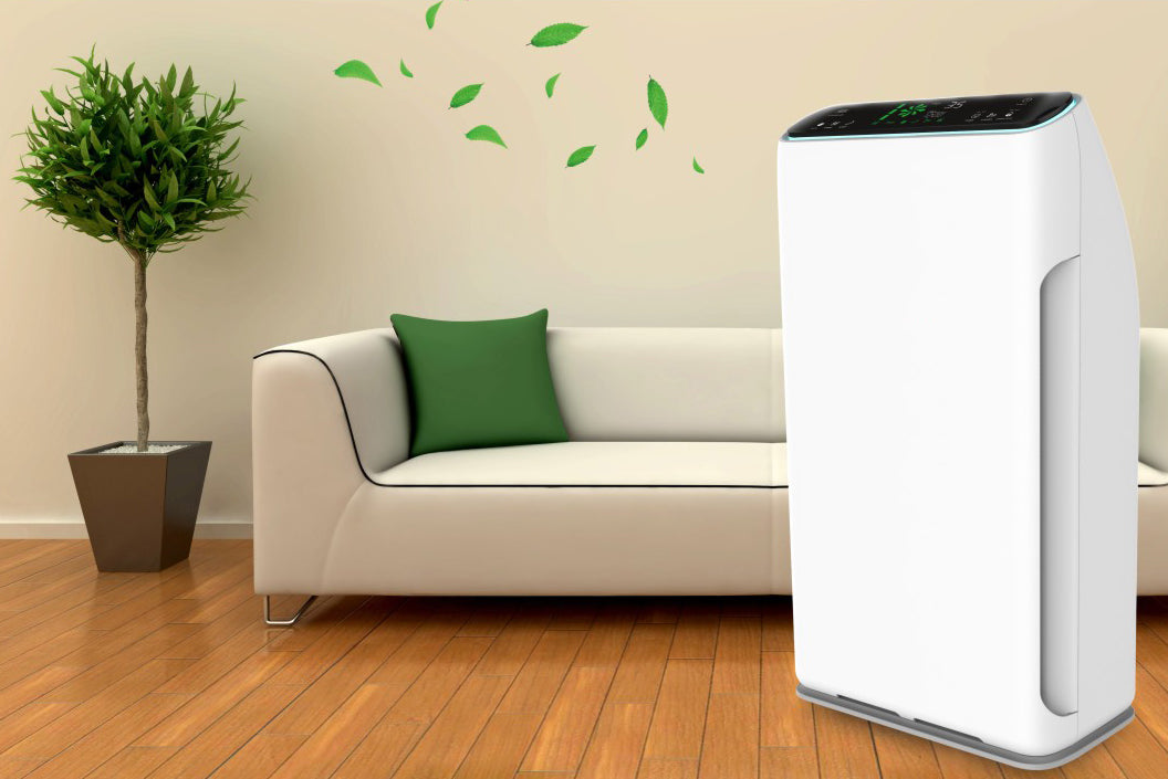 Purificator 80W, Filtre multiple+UV-C+Ionizare negativa, Telecomanda, Alb