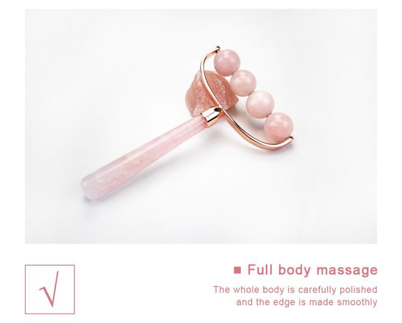Roller din Quartz Roz pentru Masaj Corporal cu 4 Bile
