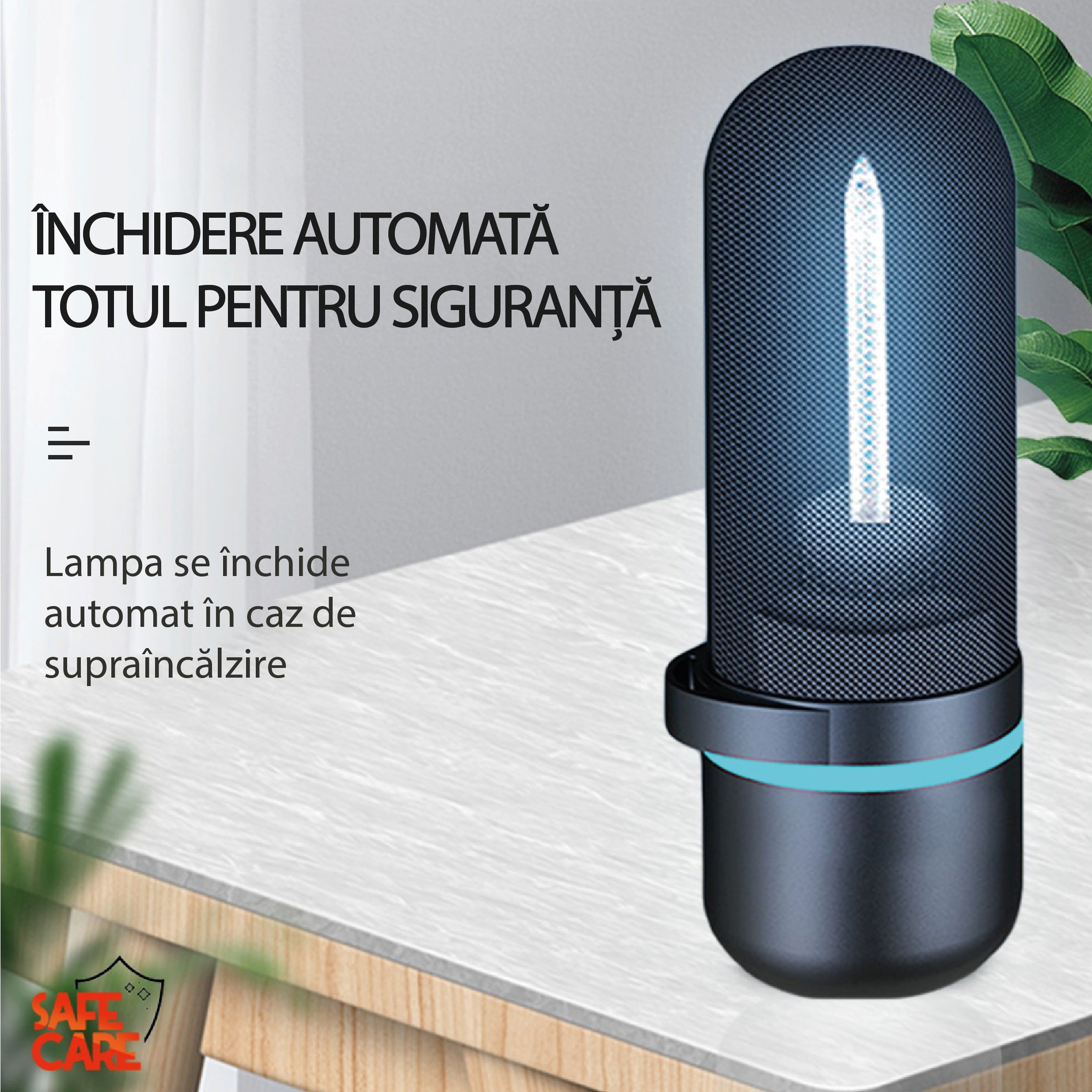 Lampa bactericida portabila cu UVC si Ozon, dubla sterilizare, 2.5W - 5MP - Safecare