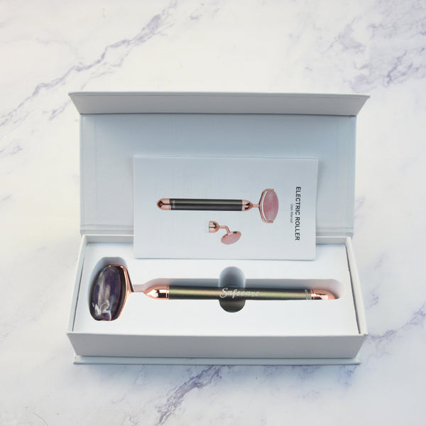 Dispozitiv pentru Masaj Facial cu Vibratii, din Ametist