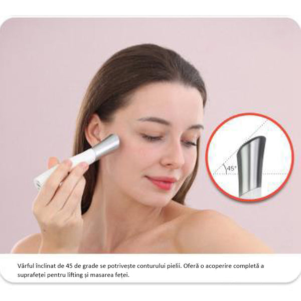 Dispozitiv Electric pentru Masarea Tenului cu Jad Roz Natural