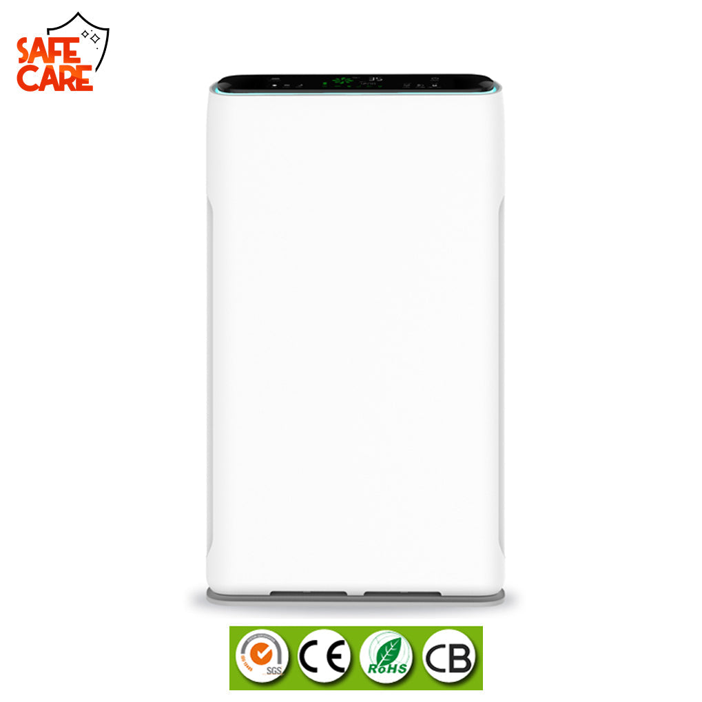 Purificator 80W, Filtre multiple+UV-C+Ionizare negativa, Telecomanda, Alb