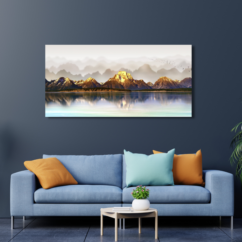 Panou Radiant Ceramic cu Infarosu, 500W (10MP), Tip Tablou, Telecomanda, WI-FI, Termostat, Model Mountain, ArtHeat Safecare