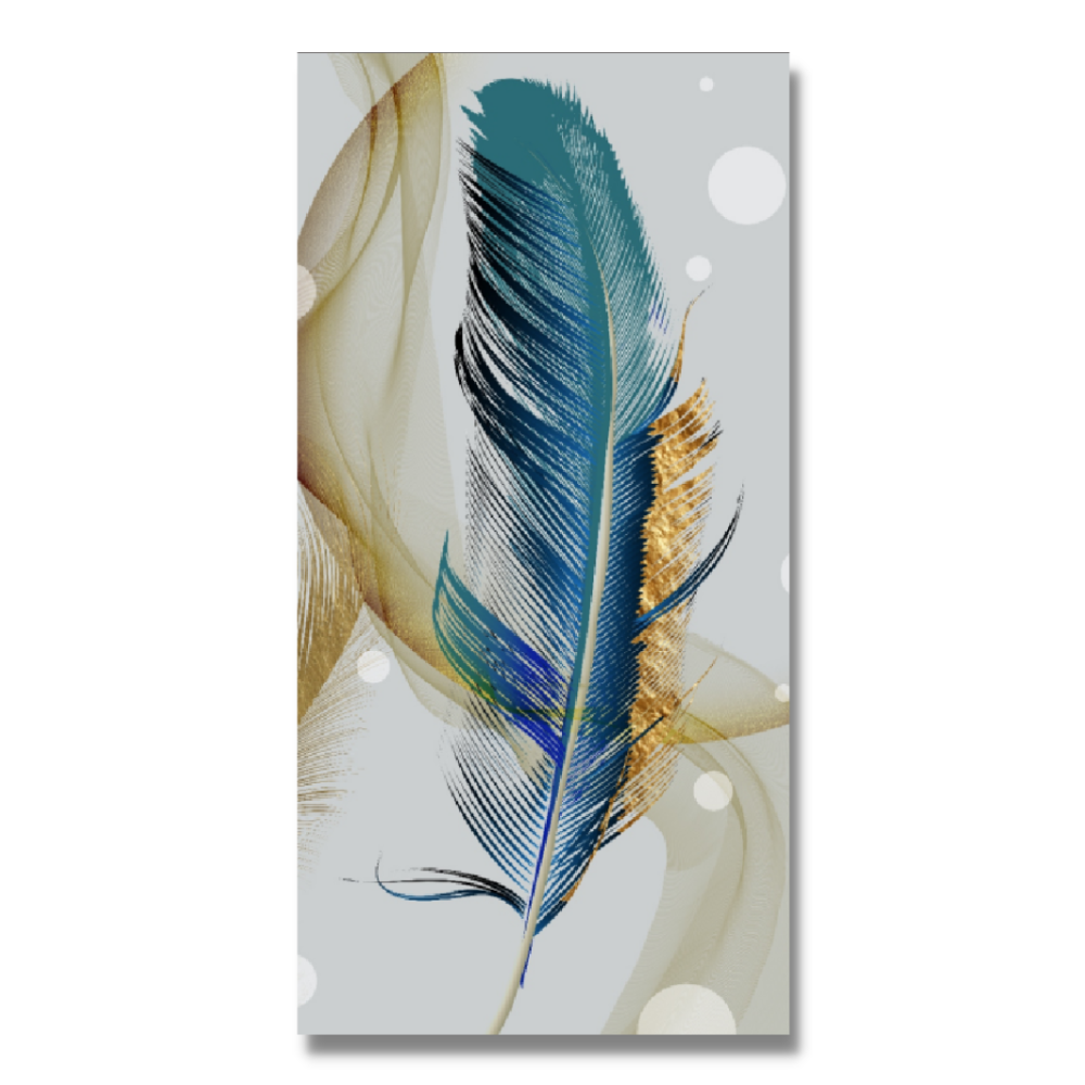 Panou Radiant Ceramic cu Infarosu, 500W (10MP), Tip Tablou, Telecomanda, WI-FI, Termostat, Model Fether Blue, ArtHeat Safecare