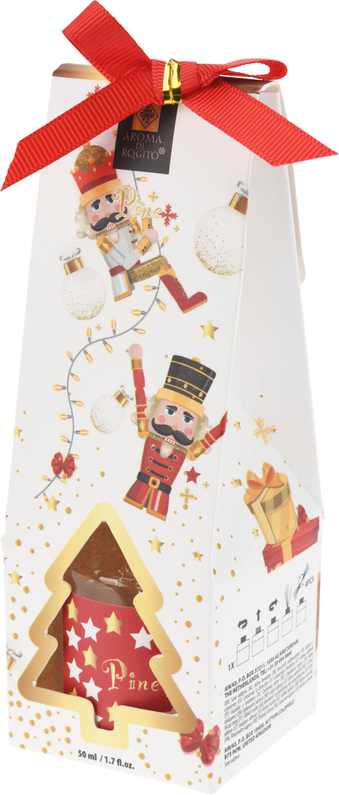 Set Parfum Ambiental Pine, Difuzor cu Aroma de Brad, Editie Festiva Nutcracker