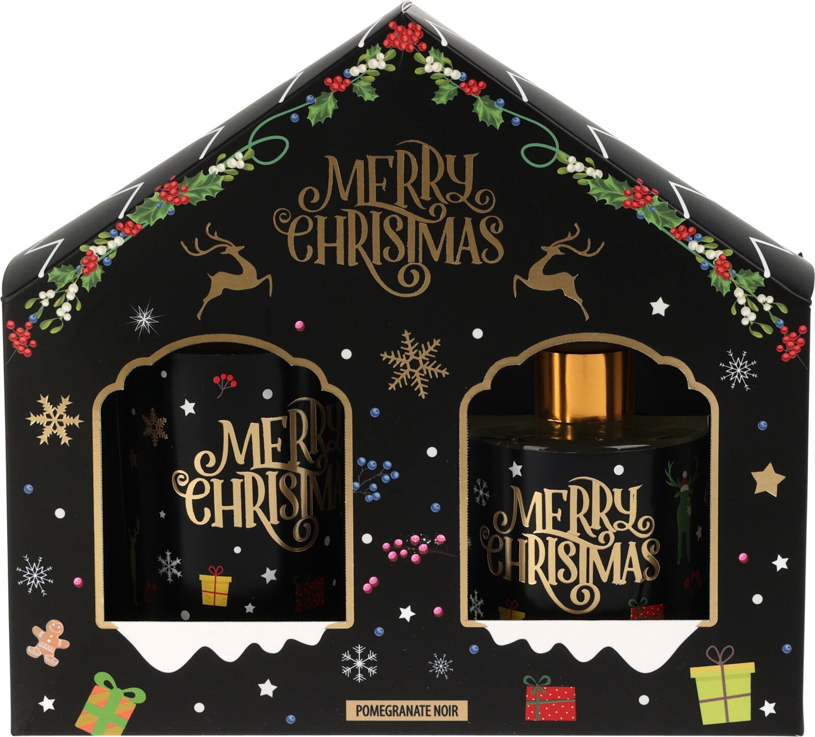 Set Parfum Ambiental si Lumanare Parfumata Pomegranate Noir, Aroma rodie neagra