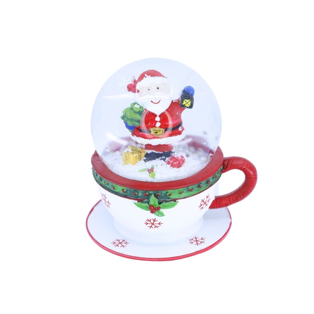 Glob de Sticlă cu Moș Crăciun și Felinar - Decorațiune de Iarnă Elegantă