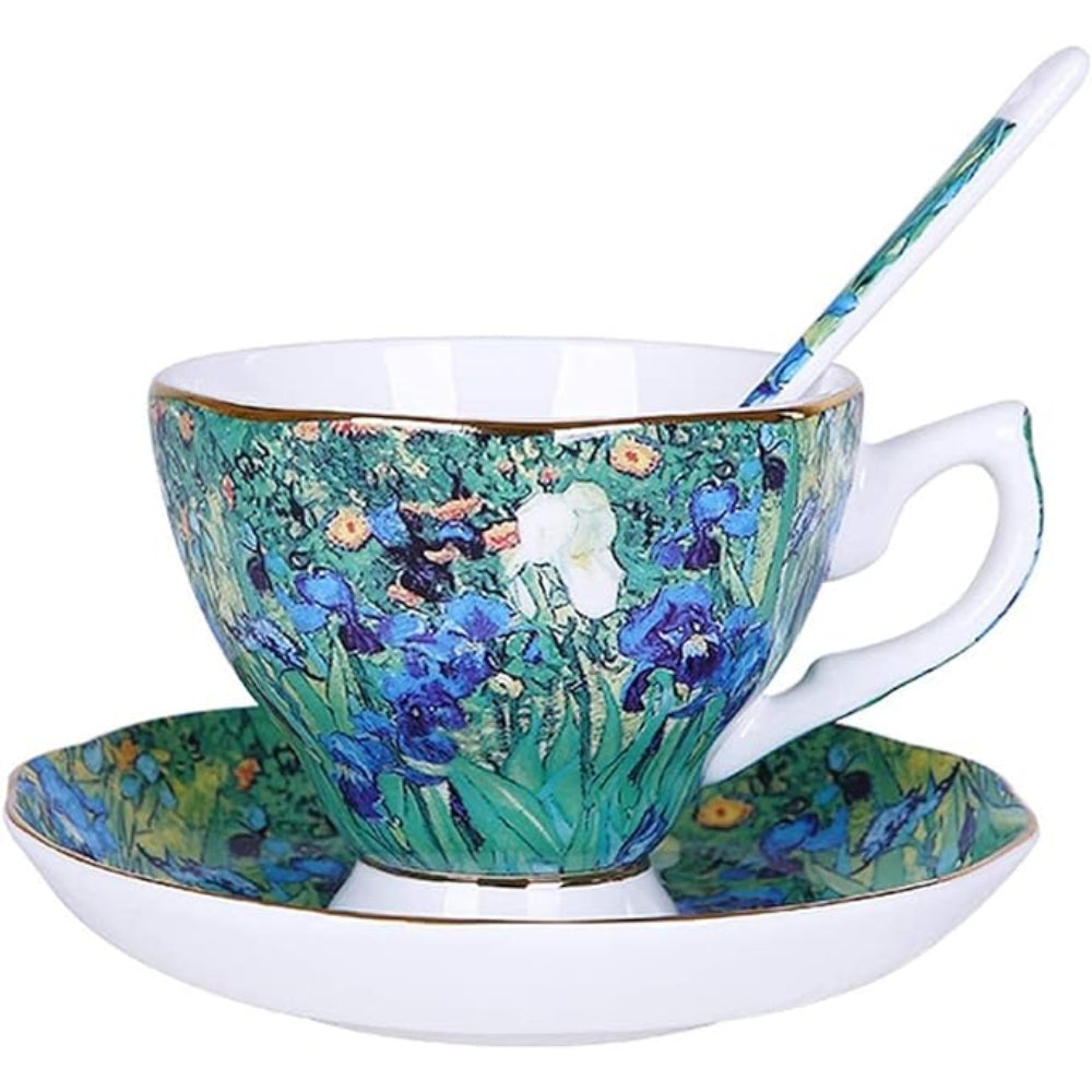 Set Vincent van Gogh Ceai si Cafea Irises - Eleganta Florala in Fiecare Inghititura