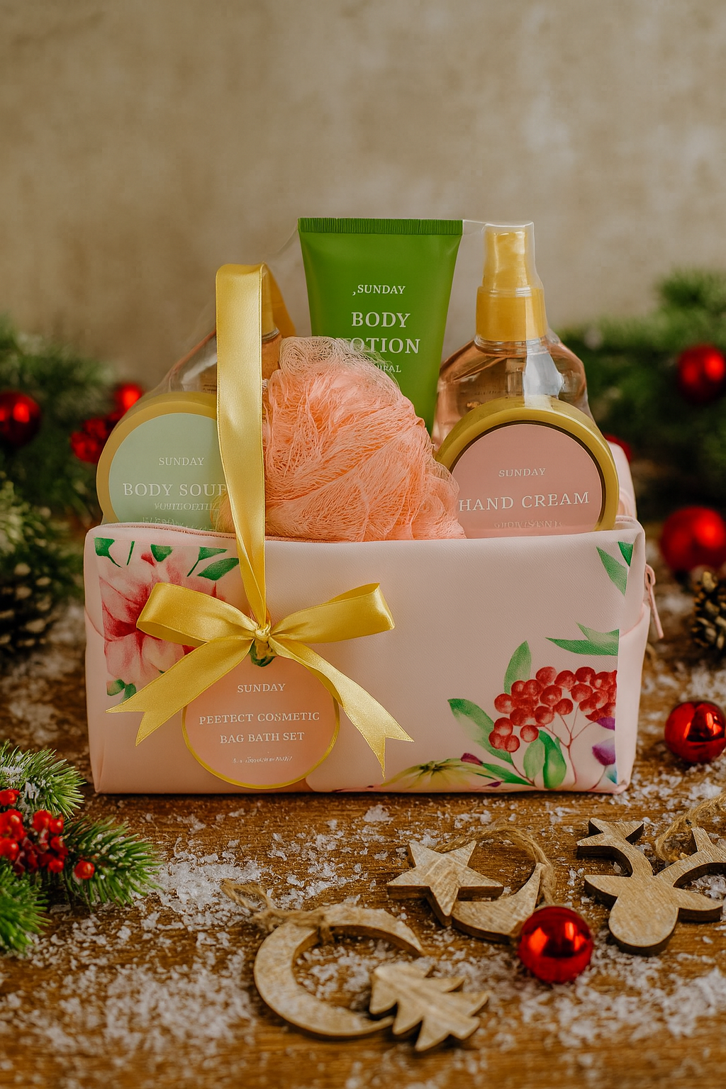 Set Cadou Baie 7 Piese, Sunday Lily Peony