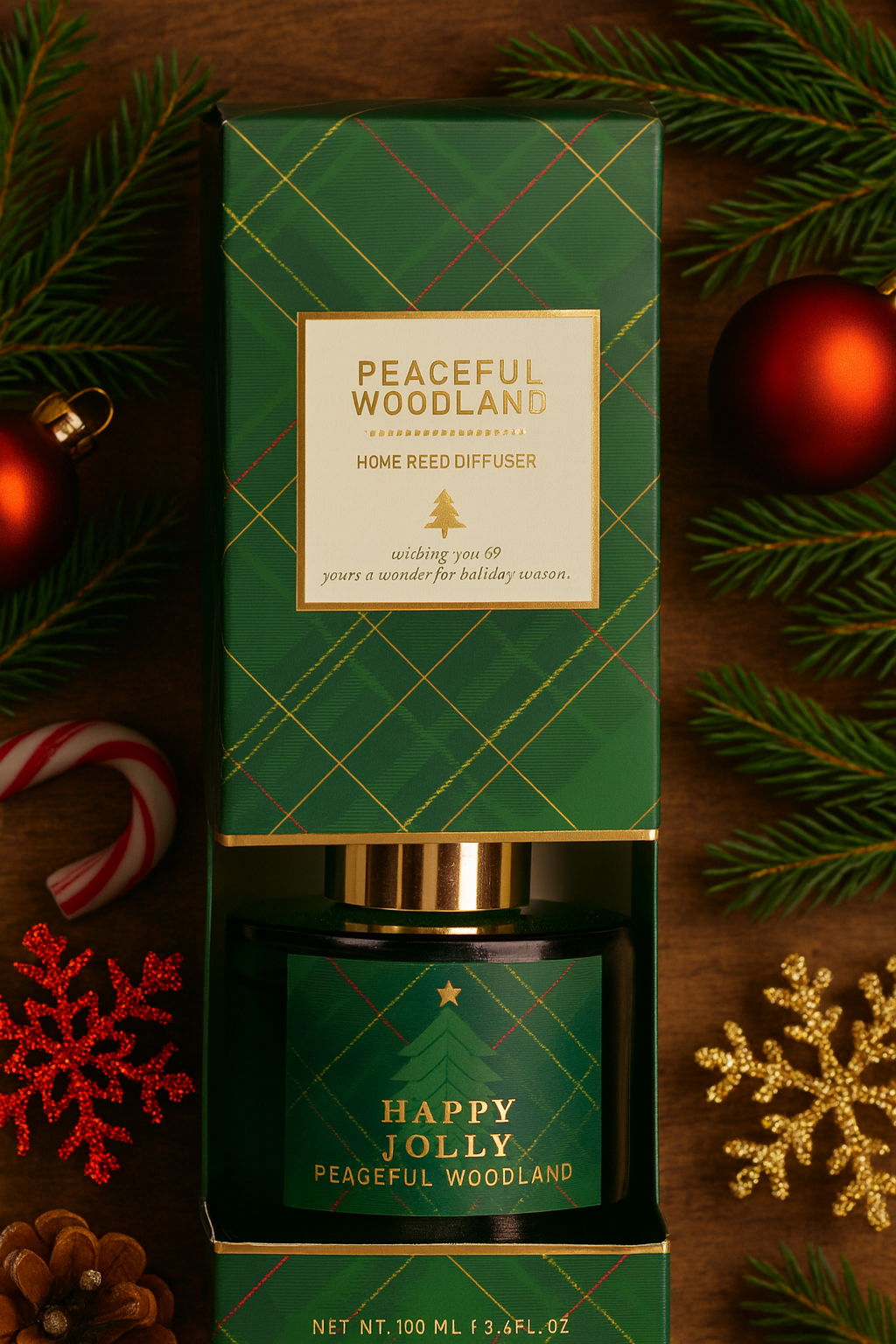 Diffuser Aromo, 100ml, Peaceful Woodland, Green Edition