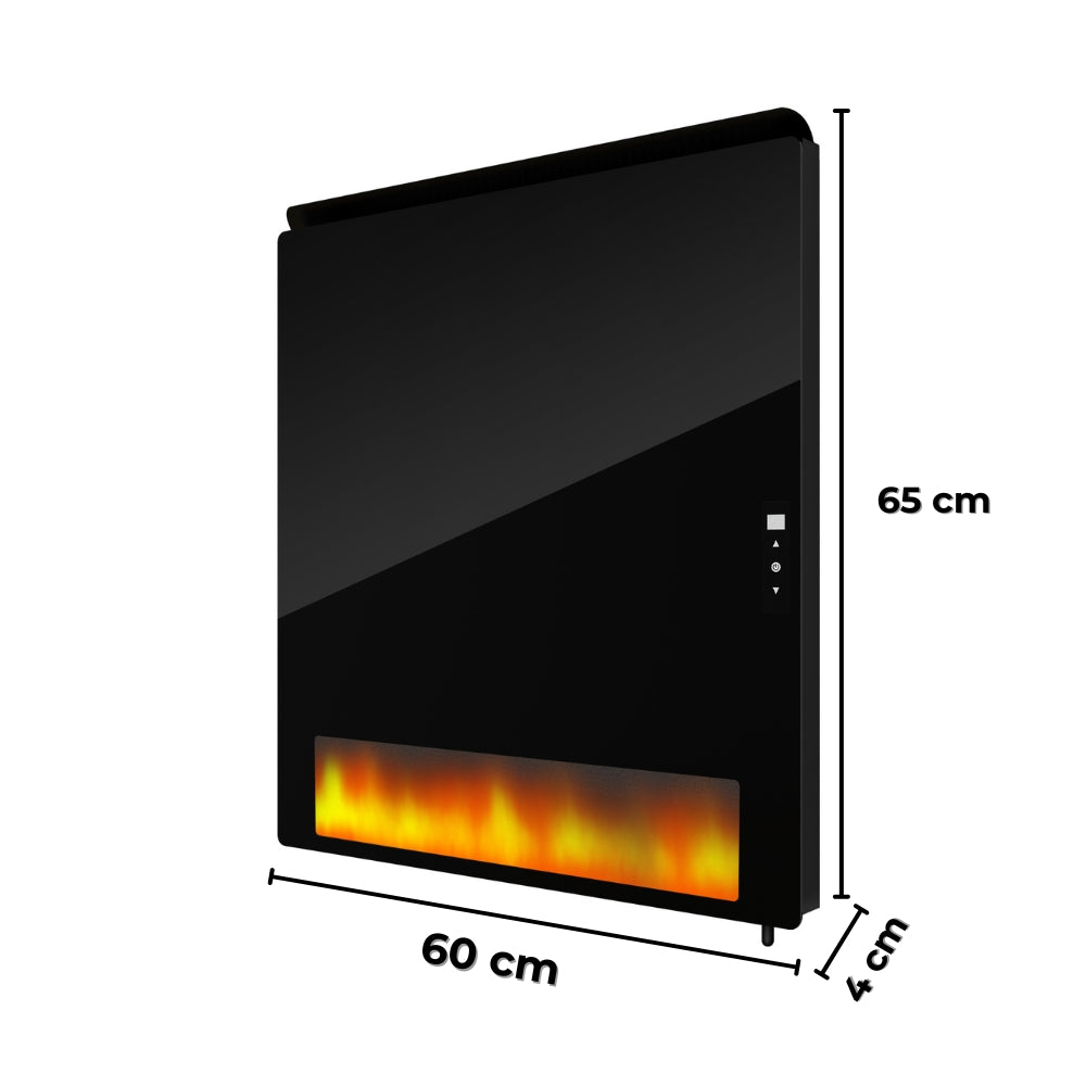 Panou Radiant Infrarosu cu Flacari Decorative - Eficienta Termica cu Element de Incalzire din Carbon Grafenic, Sticla Termorezistenta , 700W