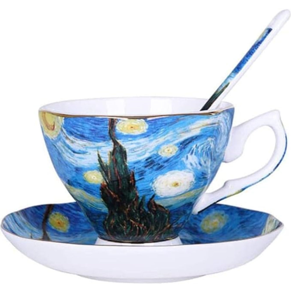 Set Vincent van Gogh Ceai si Cafea The Starry Night - Magie Nocturna in Fiecare Inghititura